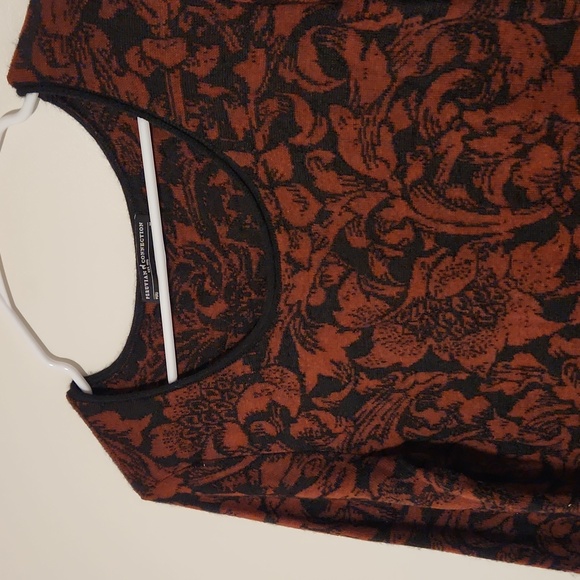 Peruvian Connection Rust & Black Sweater Dress Size M Baby Alpaca - Picture 2 of 6